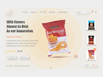 Lay's Potato Web Ui/Ux Design....PSD