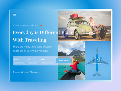Travel & Trip Landing Page UX-UI Design 💖