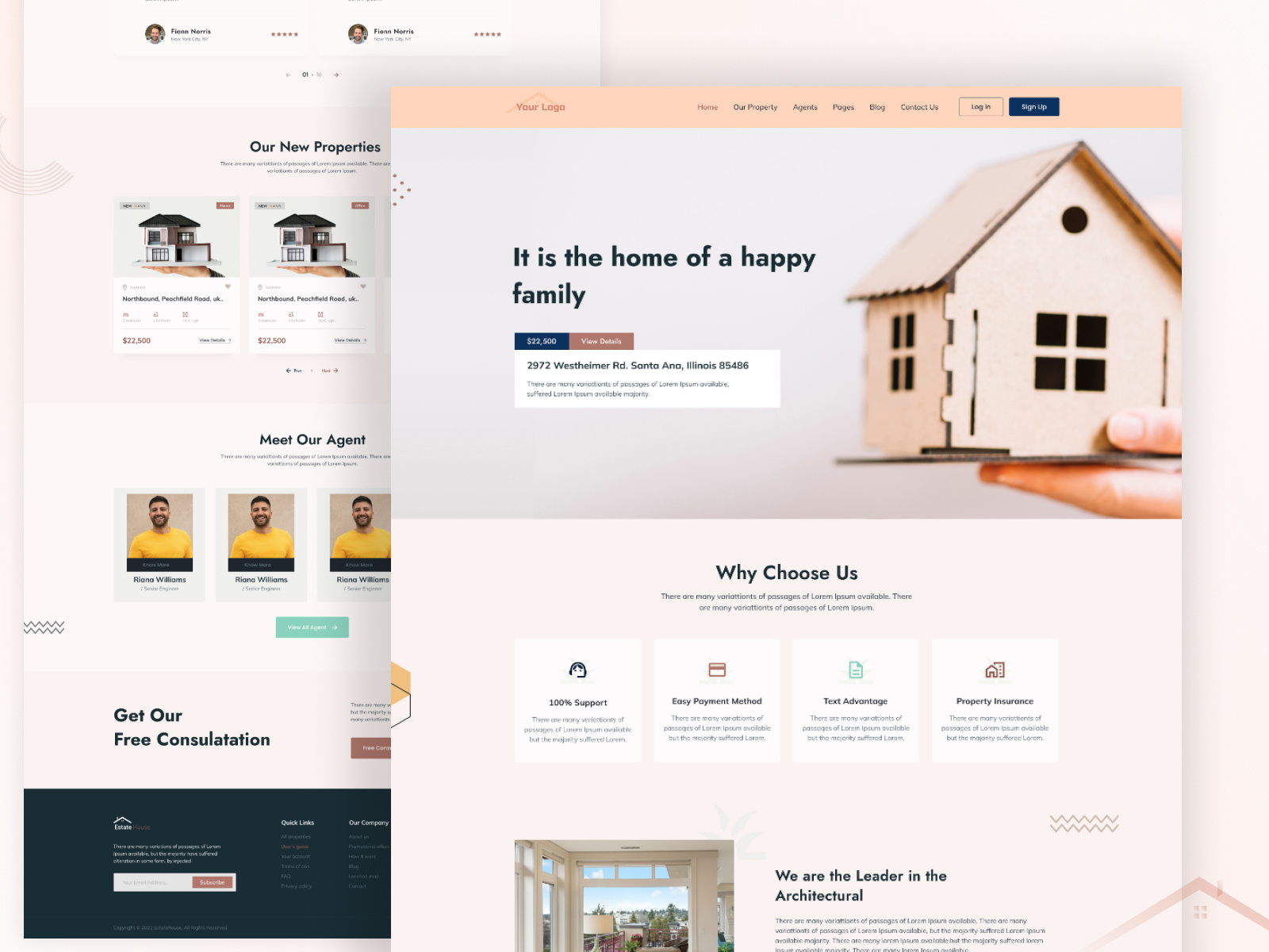 Real Estate Home Page by Bm Ashik on Dribbble