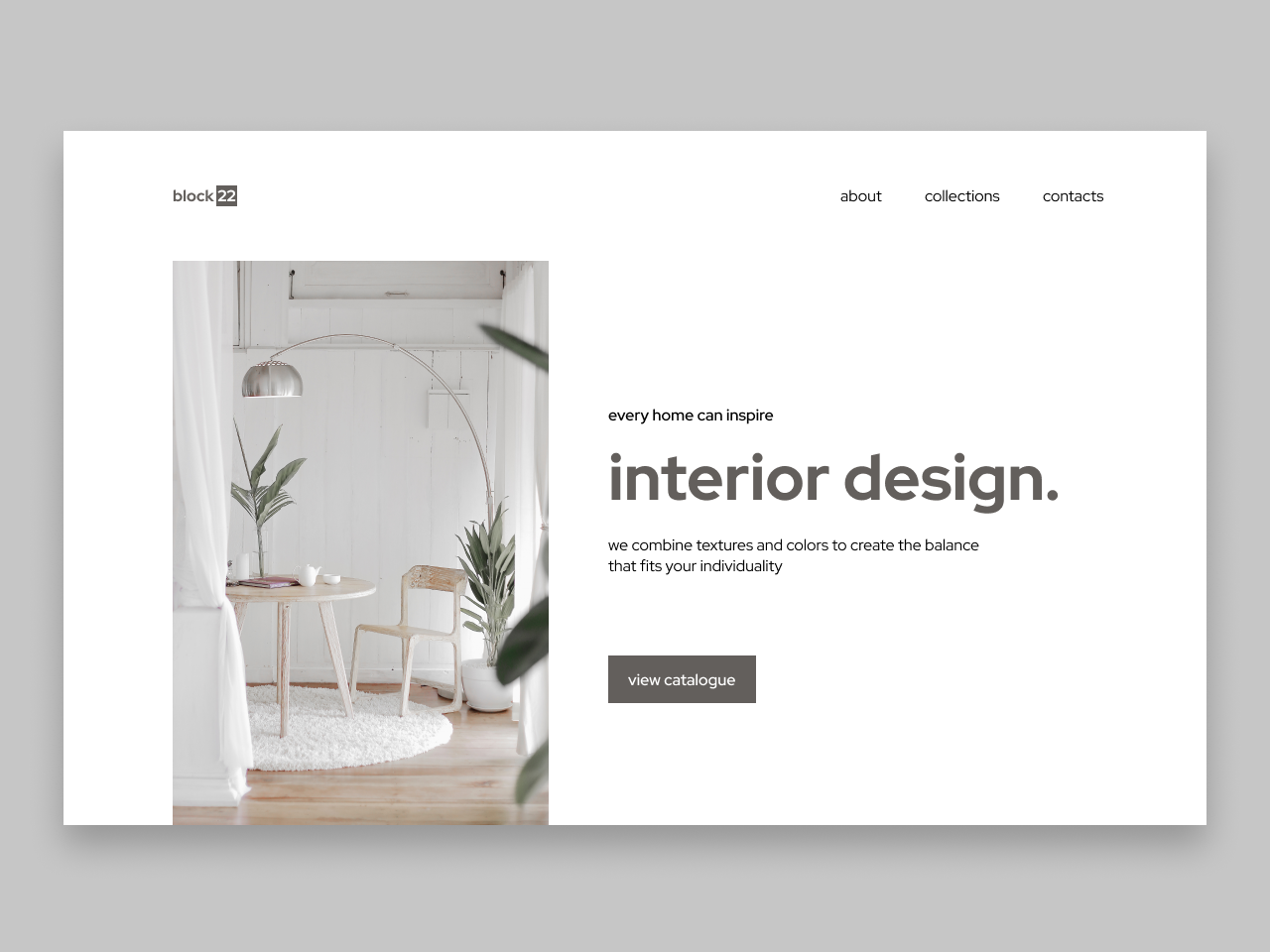 Interior Design Landing Page by Anna Antonyak on Dribbble