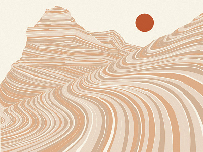 The Wave arizona desert design flat illustration mountain thewave vector