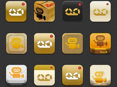 The history of Recood app icons (till now~) ahiku app ios iphone recood social streaming video
