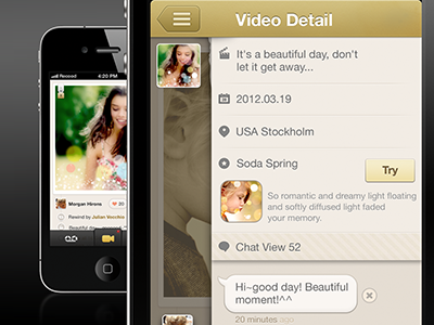 Detail Page app detail page feed instagram for video iphone recood video