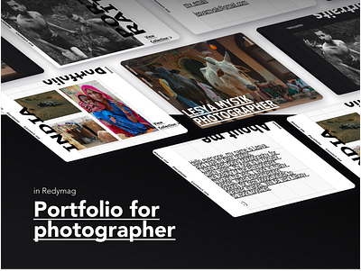 Portfolio for photographer figma redymag ui design ux design website