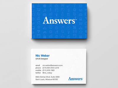 Unused Business Cards