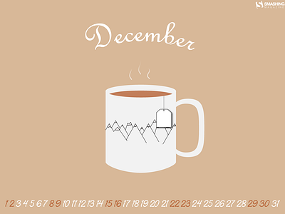 December Wallpaper design calendar december design illustrator smashing magazine tea teacup wallpaper