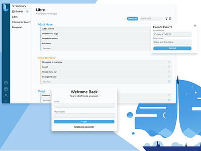 Libre app design figma ui ux webdesign
