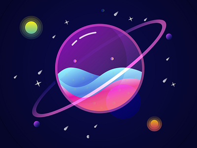 Glass Planet illustrations illustrator