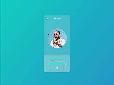 Music Player UI app concept design minimal ui