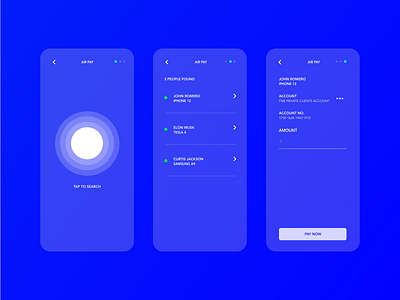 UI Challenge: Air Pay app concept design minimal ui ux vector