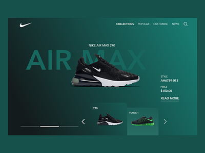 Nike Collections Landing Page - Daily UI 03 awesome branding dailyui design illustration landingpage product ui ux web design website