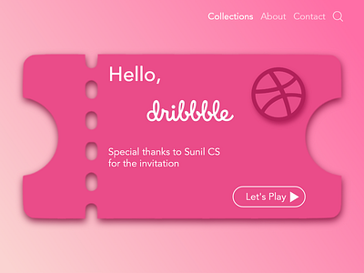 Hello, dribbble! adobe xd adobexd debut dribbble invitation landing page ui design