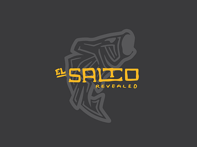 El Salto Logo Option aztec bass el salto fish halftone handmade largemouth logo sketch tough type