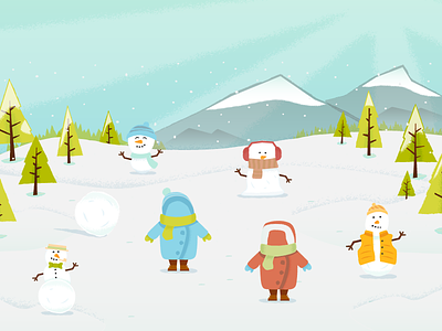 Interactive Snow Scene christmas christmas story face tracking grunge brush interactive scene snow snowman snowmen