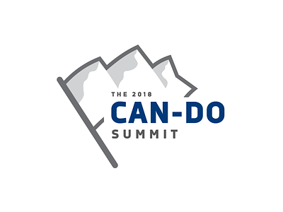 The Can-Do Summit Logo 2018 can can do flag industry logo mark mountain flag mountains peak summit
