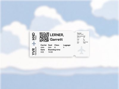 Daily UI 24 - Boarding Pass dailyui dailyuichallenge design figma ui