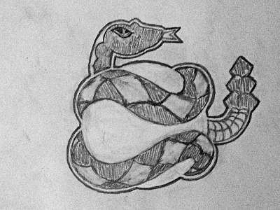 D-backs Baseball Concept Logo arizona baseball dbacks design diamondbacks graphic design illustration logo pencil rattlesnake snake