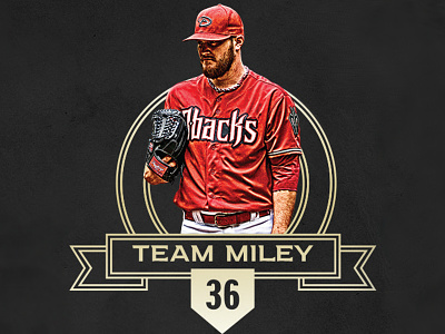 Team Miley Card baseball dbacks design graphic design logo