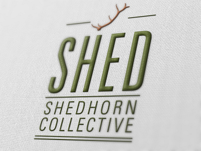 Shed Embroidery design elk graphic design logo photoshop shedhorn stamp