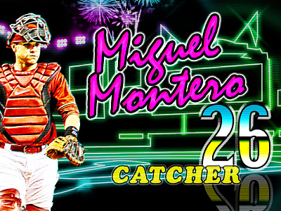 80snight Montero 80s arizona baseball d backs logo design mlb night logo