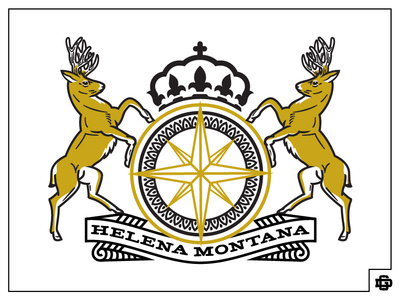 Helena Compas compass compass rose deer deer illustration deer logo graphic design graphic design graphic design logo helena montana queen city rockies western