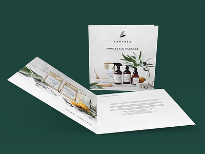 Santosa Product Catalogue brochure brochure layout brochure mockup catalogue catalogue design clean cleaning colour design flyer illustrator layout made minimal minimalist natural new zealand product products