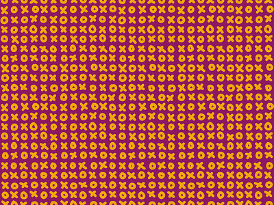 Tic Tac Toe Pattern apple pencil bold branding bright bright colour bright colours colour crosses design flat illustration illustrator noughts orange pattern print purple surface tictactoe vector