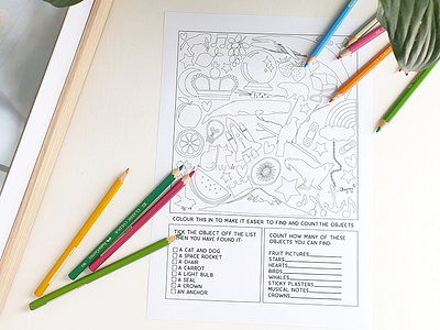 FREE I Spy Colouring In Fun Creative Activity for Children.