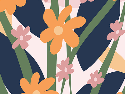 Modern Warhol Like Floral Pattern By Design By Cheyney By Design By Cheyney On Dribbble