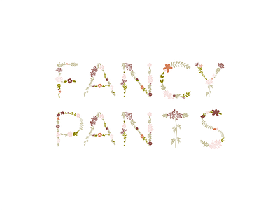 Fancy Pants Floral Font