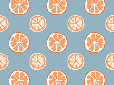 Orange Slices Seamless Pattern Design bold bold color bright citrus colour cute design design by cheyney flat illustration illustrator lemons orange oranges pattern seamless sliced slices textile vector