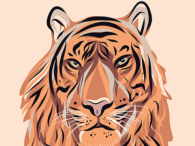 New Tiger Poster animal bold bright children design drawing fierce illustration kids kids illustration poster tiger wild