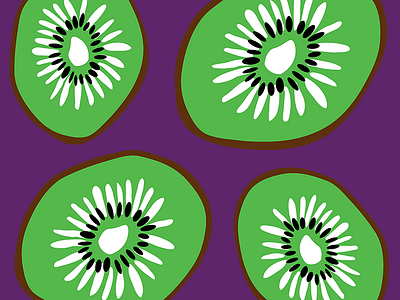 Bold Kiwifruit Pattern Print Dribbble