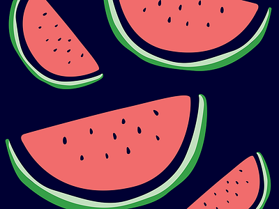 Bright Watermelon Print Dribbble blue bold bold color bright bright color colour design feminine design flat fruit fruity illustration illustrator navy pattern pattern design powerful surface pattern design vector watermelon