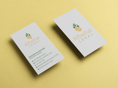Kowhai Legal Business Card Design