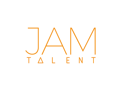 Orange Jam Talent Logo bold bold color branding bright bright color colour design flat illustration illustrator logo orange typography vector