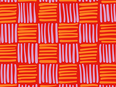 Woven Pattern Design bold bold color bright bright color colour design flat illustration illustrator knit lilac orange pattern patterned print red surface vector weave woven