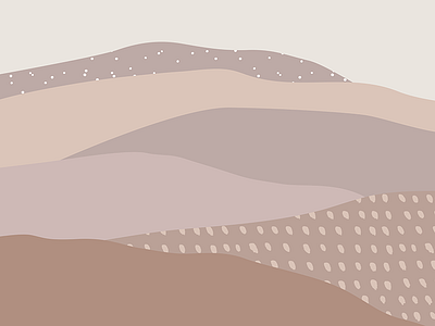 Society6 Abstract Muted Landscape abstraction brown colour colour palette design dots dusty flat illustration illustrator landscape mountains muted pallette pattern tonal vector