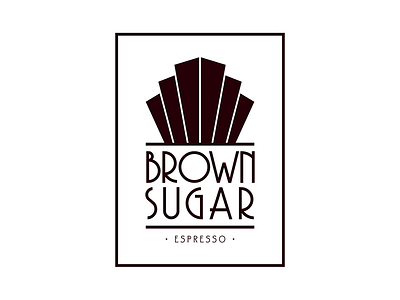 Brown Sugar Espresso Logo 1930 1930s art decor art nouveau bold branding brown coffee design espresso flat icon illustration illustrator logo rich sugar typography vector