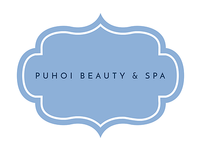 Puhoi Beauty & Spa Logo beauty blue bold bold color branding bright colour design flat illustration illustrator new zealand nz puhoi puhoi soft spa vector