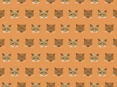 Kellie's Orange Kitties bold color bright bright color cat cats colour crazy design digital drawing flat ginger ginger tom illustration illustrator kitties lady orange pattern vector