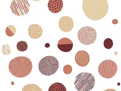 Muted Circles Pattern Design adobe draw apple pencil circles colour design drawing drawn earthy flat geometric hand hand drawn illustrated illustration illustrator muted pattern patterned rusty vector