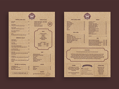 Morpork BBQ Menu Design american bbq branding design eat flat foodie foodies illustrator information layout list meat menu menu design price pricing restaurant vector