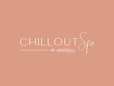 Chillout Spa Logo beauty botanical branding colour design drawing flat icon illustration illustrator lavender logo minimal minimalism minimalist minimalist logo pretty spa typography vector