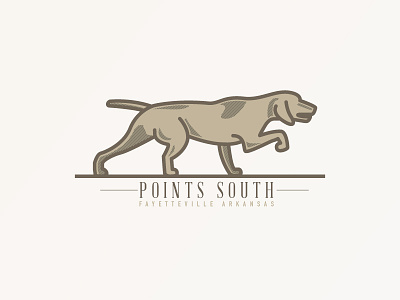 Points South Update dog dogs hunting logo mark outdoor pointer vizsla