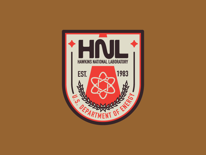 Hawkins National Laboratory mark typography logo badge 80s demogorgon barb stranger things
