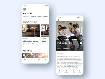 Workout App gym gym app ios app design training training app ux ux ui visual design workout