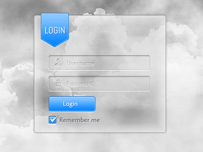 Login Form - Animated animated badge buttons concept field form login transparent ui website