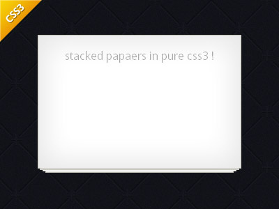 CSS3 Stacked Papers