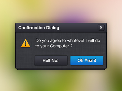 Confirmation Dialog app buttons confirm dialog modal popup ui